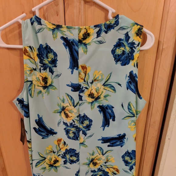 Alfani Petite Blue Floral-Print Swing Top NWT - Picture 4 of 7